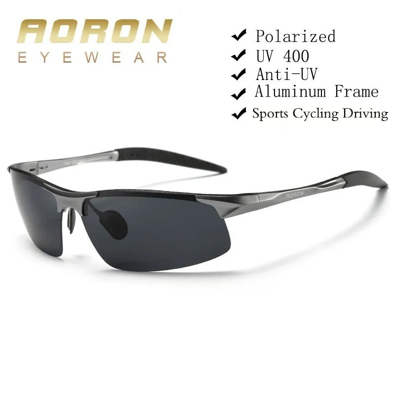 PUPU Sports Polarized Driving Sunglasses for Men with Al-Mg frame and anti-glare HD lenses