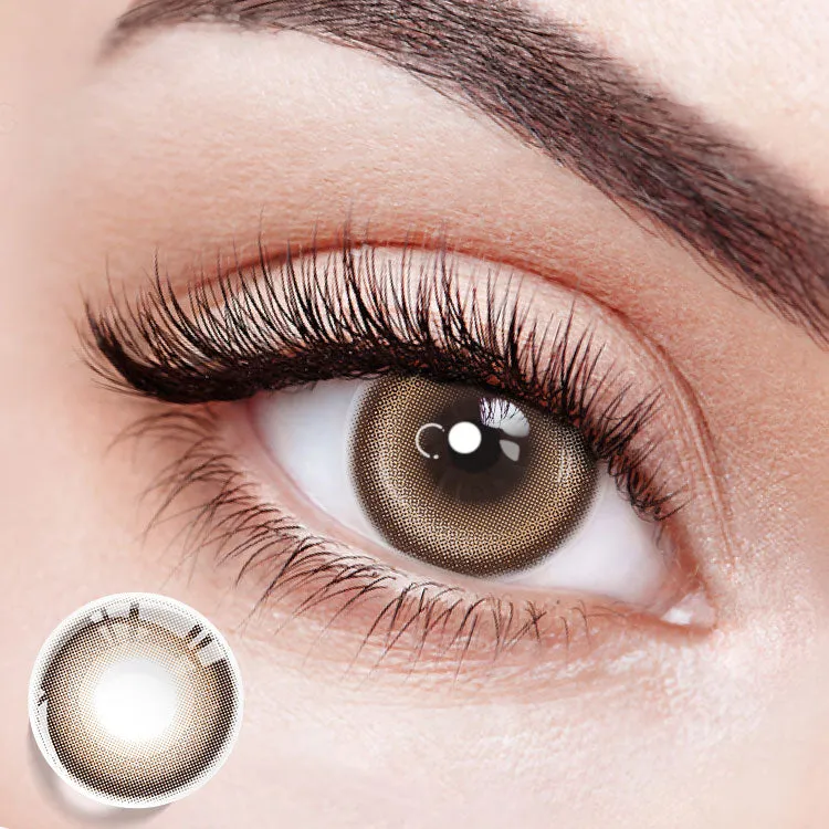 EYESFAV Donut Hazel 6 Months colored contact lenses with gradient hazel brown design