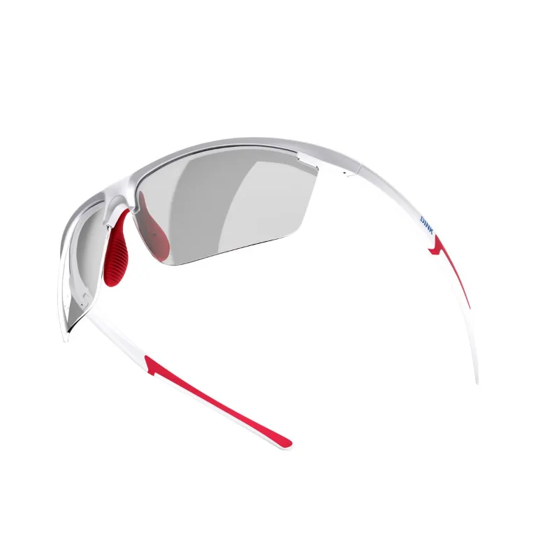 SLYCE Sport Daytona Petite Pickleball Sunglasses in white frame with red lenses