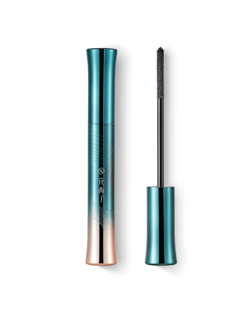 Florasis Pine Soot Precise Definition Mascara applicator and lashes