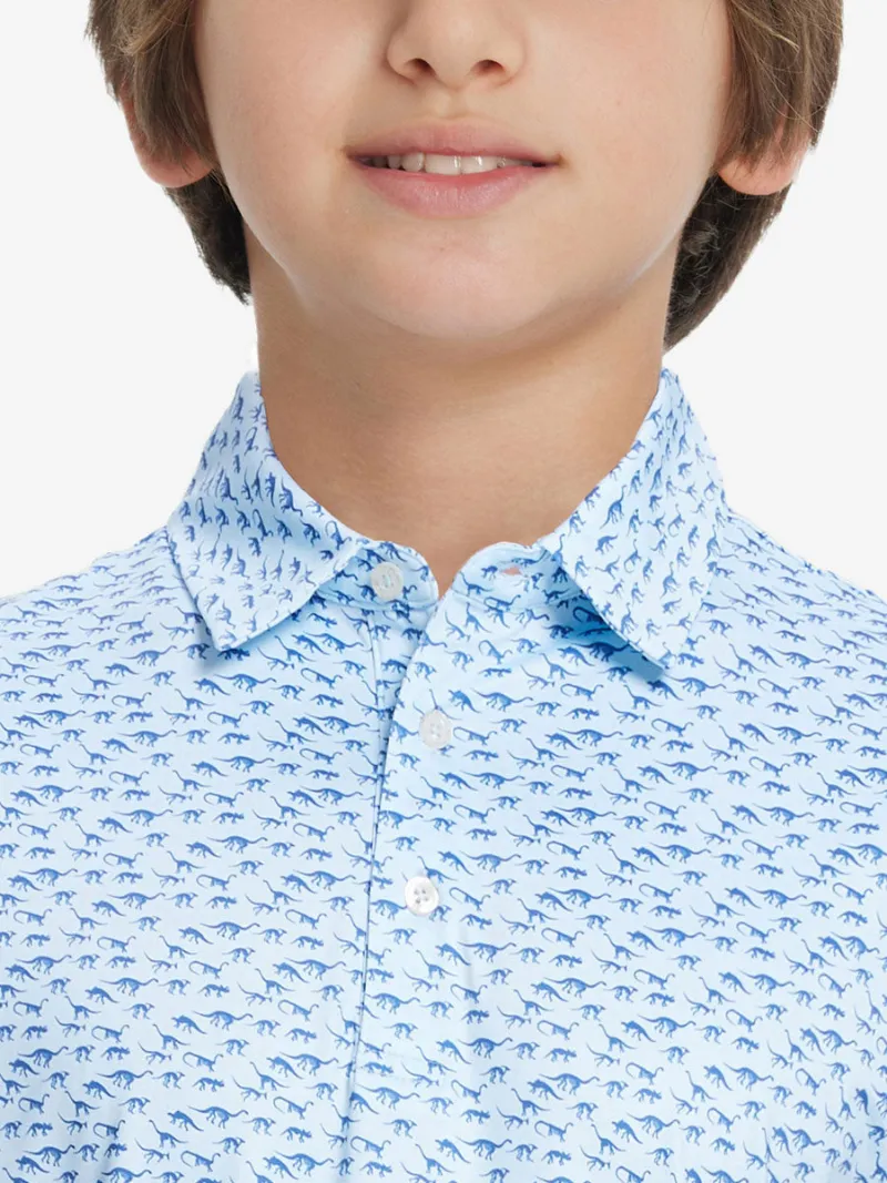 Maelreg Golf Stylish Print Boys Polo Shirts with animal design