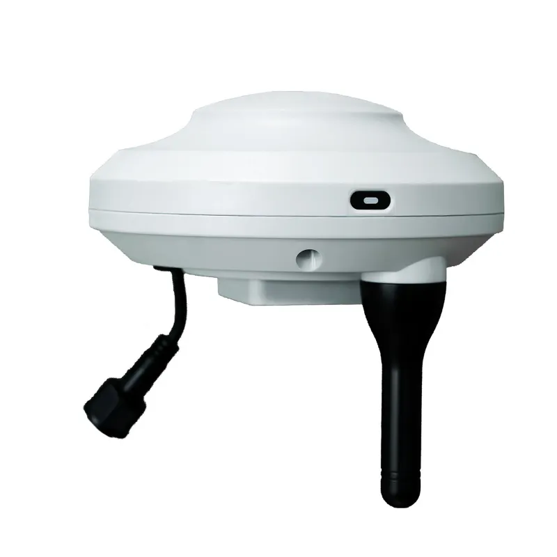 ANTHBOT RTK Signal Base Station mounted on pole on lawn