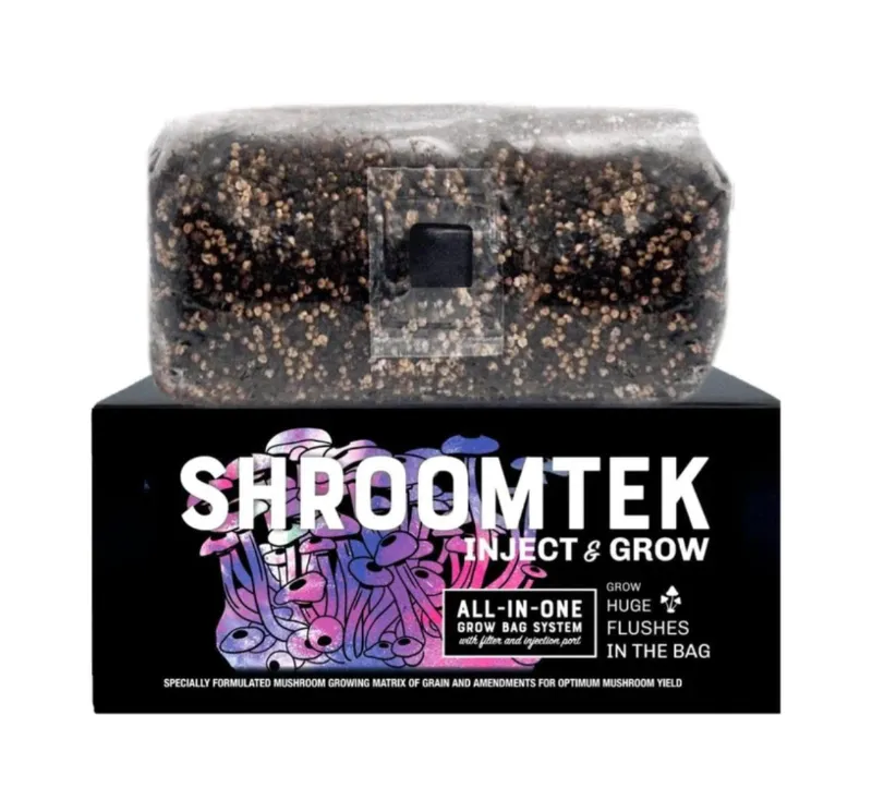 Mass Hydroponics 'ShroomTek' + Spore Boostr All-In-One Mushroom Grow Bag showing injection port
