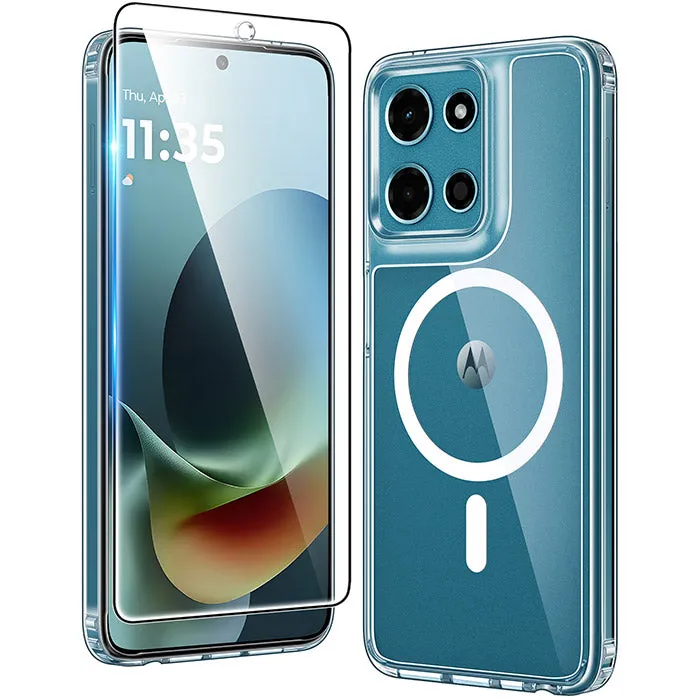 FNTCASE OFFICIAL Motorola Moto G 5G 2026 clear magnetic phone case with shockproof protection