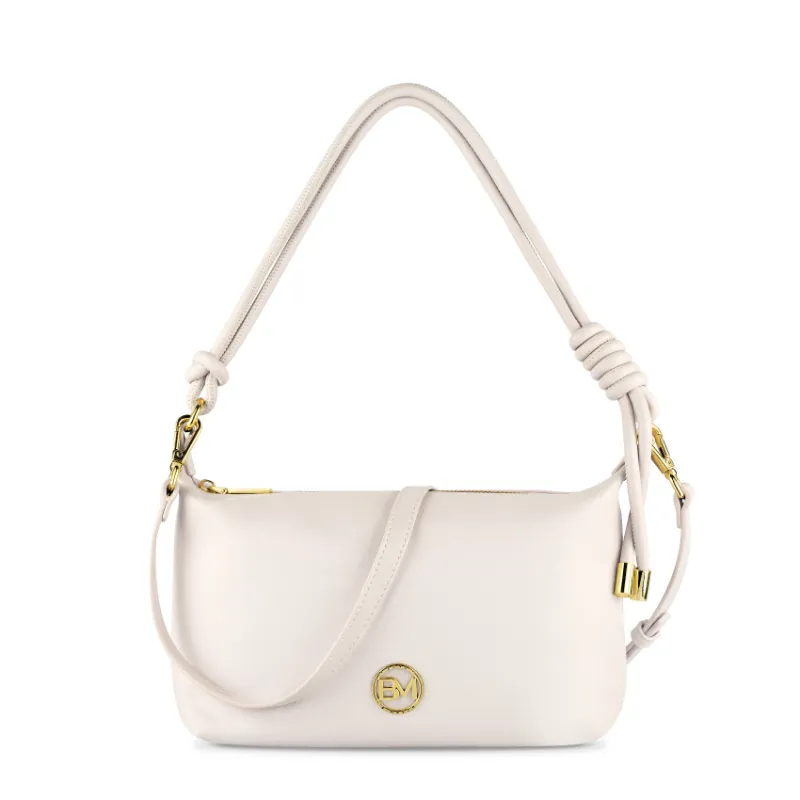 Bond & Mason The Helena Handbag showing vegan leather handbag with gold-tone hardware