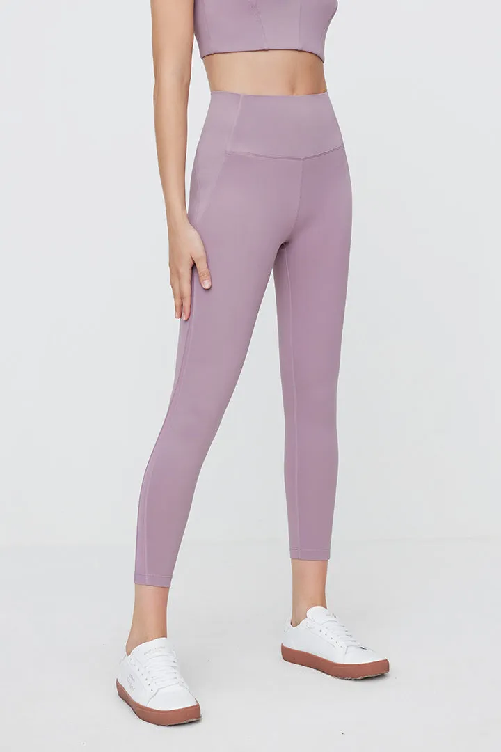 SALTUM 7/8 High Waist Legging with Side Mesh, athletic leggings with mesh side panels and pockets