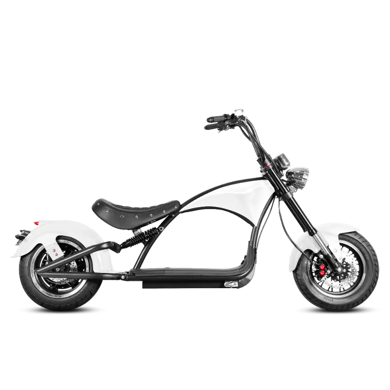 Eahora E-scooter Emars M1P in white, chopper-style electric scooter with classic lines