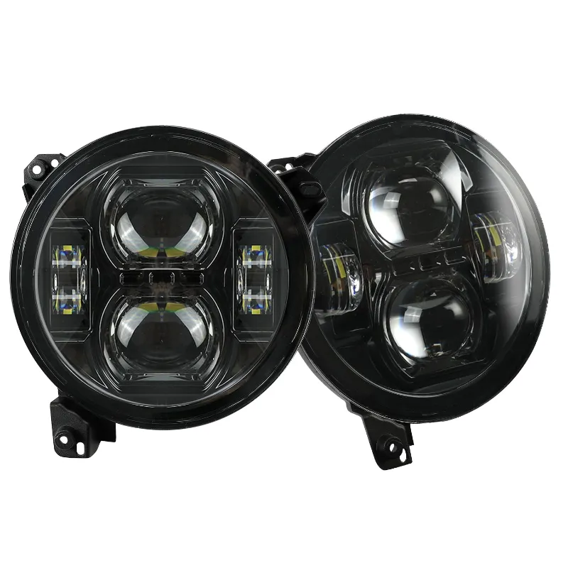 Sunpie 9 inch black high low beam LED headlights for 2018-2026 Jeep Wrangler JL 4xe and Gladiator