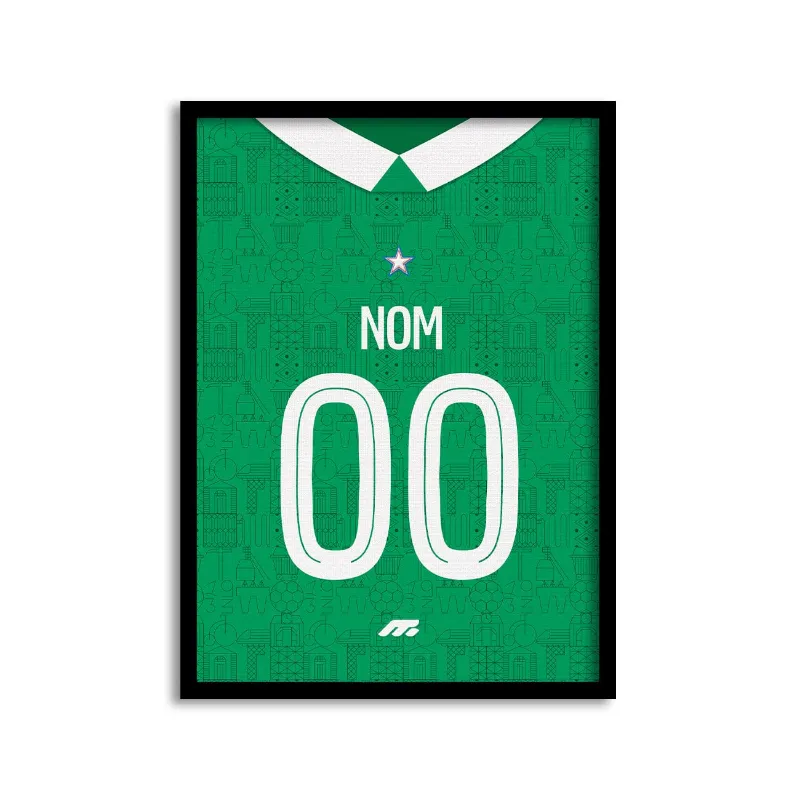 MYCASE FC Affiche Saint Etienne Domicile poster with home kit design