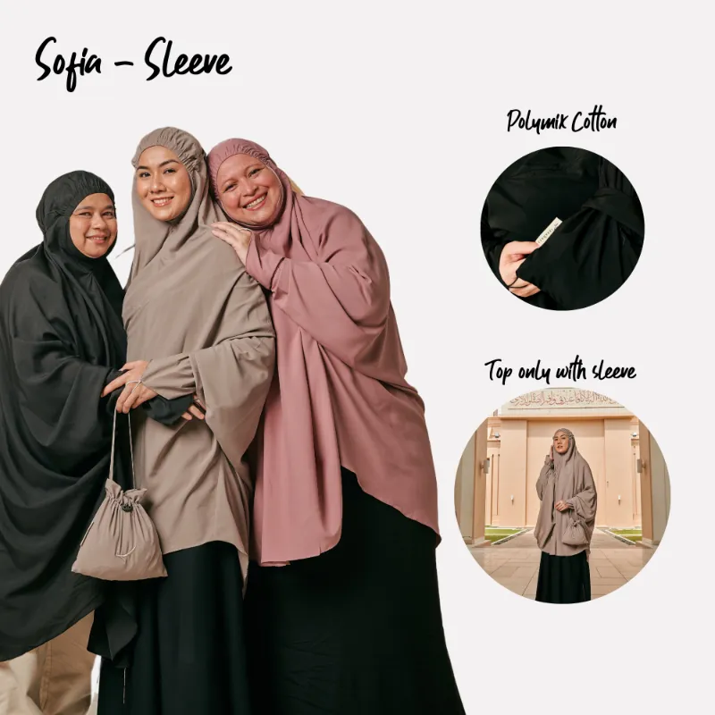 ZAAHARA Telekung Travel Mini Berlengan Sofia by Zaahara lightweight packable prayer top with pouch