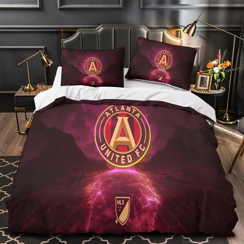 EBuycos Atlanta United FC Bedding Set Duvet Cover showing 3D printed design