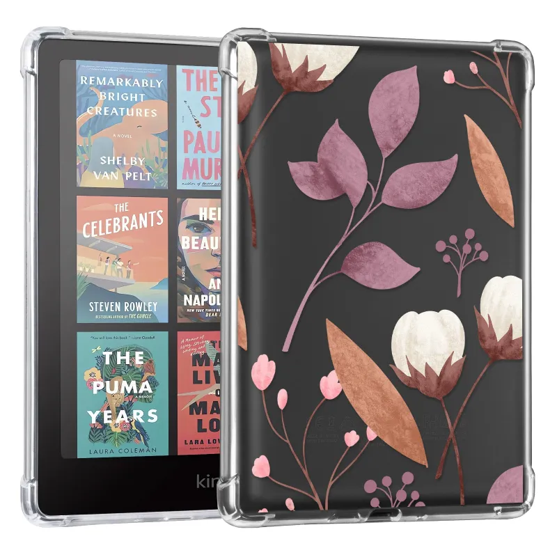 COBAK Case Eden Gardenia Kindle Paperwhite 7 inch Clear Case showing transparent protective cover