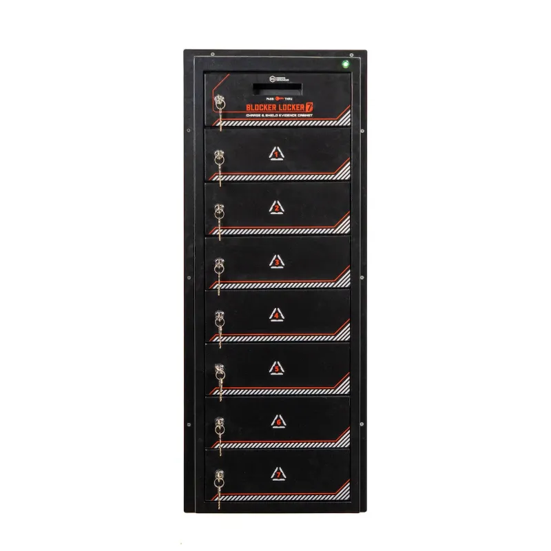 MOS Equipment Mission Darkness Blocker Locker 7 Pass-Thru dual-door wall-mounted Faraday evidence cabinet