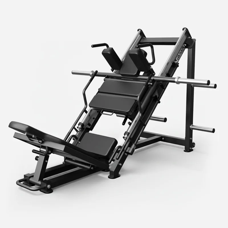 GMWD Fitness Premium Leg Press Hack Squat Machine LH01 showing angled sled and footplate