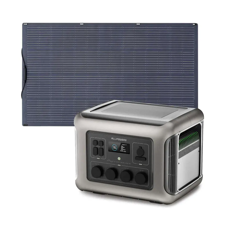 ALLPOWERS ES Generador Solar 2500W R2500 portable power station with flexible solar panel