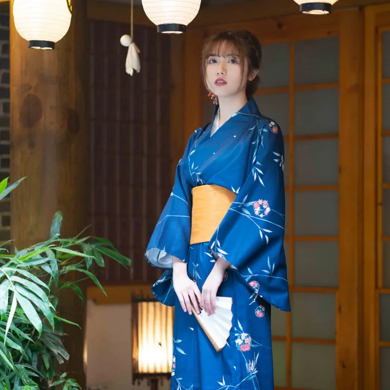 Foxtume Aohana Women Festival Yukata in floral pattern