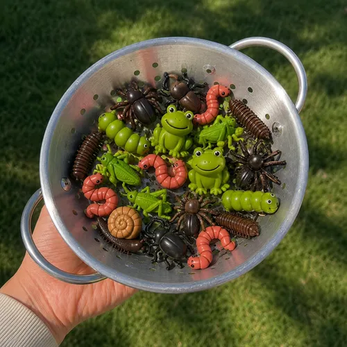 Fun House Toys Mud Kitchen Loose Parts Garden Critter reusable sensory play pieces for outdoor play