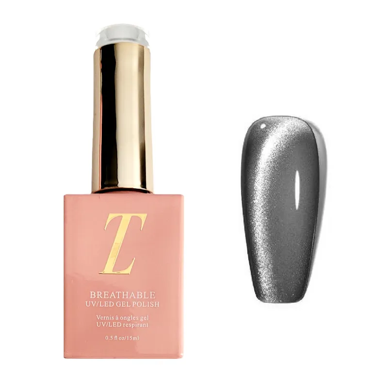 Tuesday in Love Magic Spell gunmetal grey magnetic cat eye halal gel polish