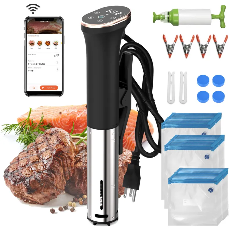 Karinear Sous Vide Wifi App Control with vacuum bag and pump kit