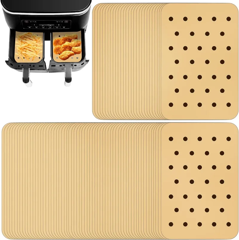 GrillPartsReplacement 100 pack parchment paper liners for Ninja Foodi DZ201 dual air fryer