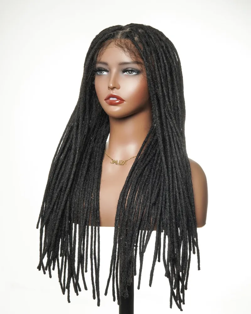 Jaliza 100% Human Hair Dreadlock Pre Bleached HD Full Lace Wig with 100 strands