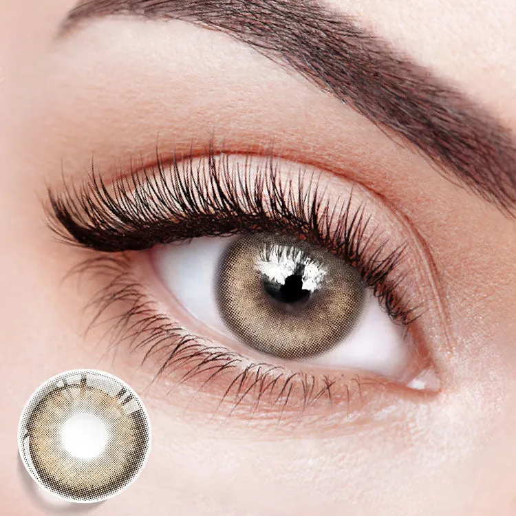 EYESFAV Crystal Ball Brown six month brown colored contact lenses product photo