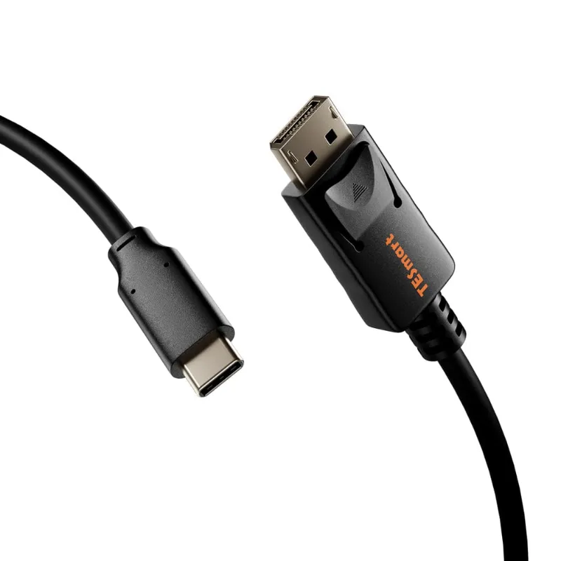 TESmart 4K USB-C to DP Cable 5ft with gold-plated connectors and braided design