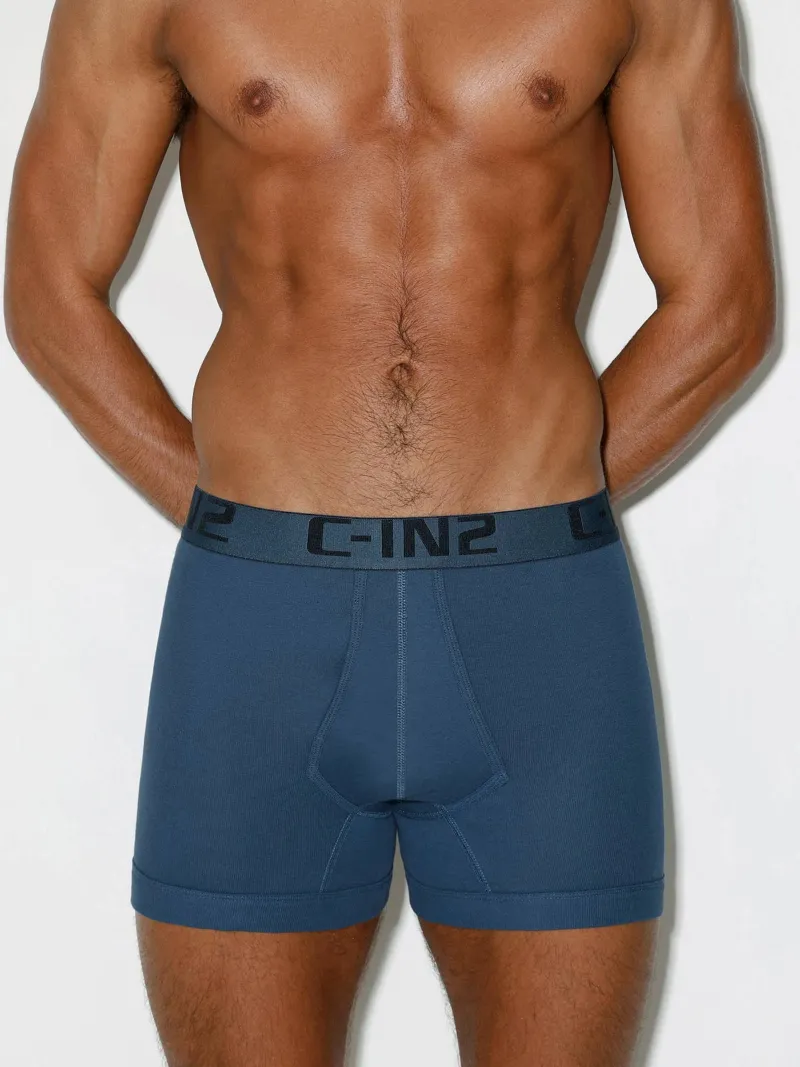C-IN2 Core Low Rise Boxer Brief Denim Blue, front view