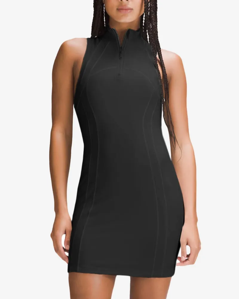 QUEENIEKE Sleeveless Athletic Dress 230618, sleeveless athletic dress on model
