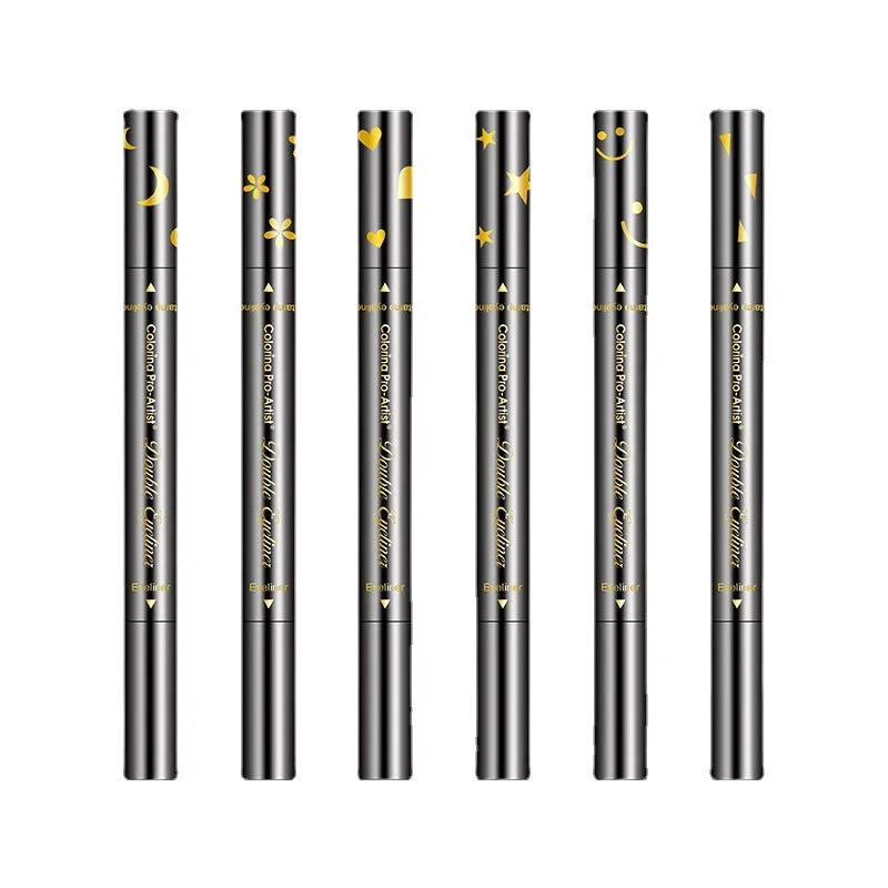 EYESFAV Dual-Ended Stamp Waterproof Eyeliner pen with fine tip and wing stamp applicator