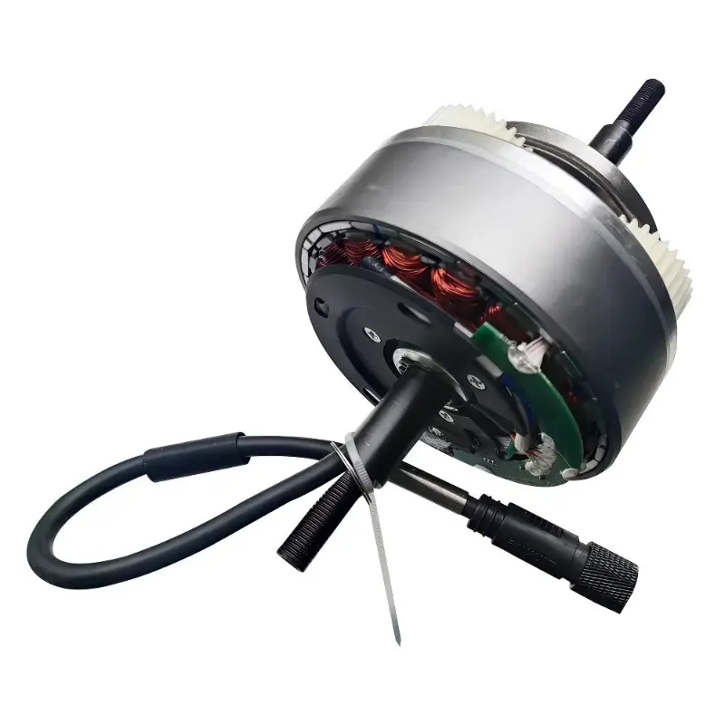 HiKeep ebike motor core replacement showing integrated metal and plastic motor assembly