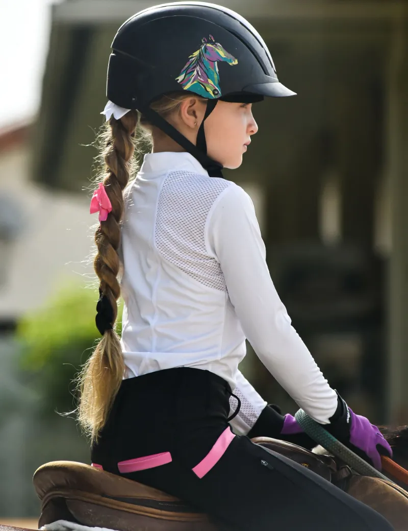 FiTST4 Girls Long Sleeves Shirt with Thumbholes in athletic fabric with thumb loops