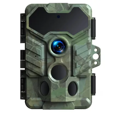 Voopeak TC29 wide-angle WiFi trail camera strapped to a tree