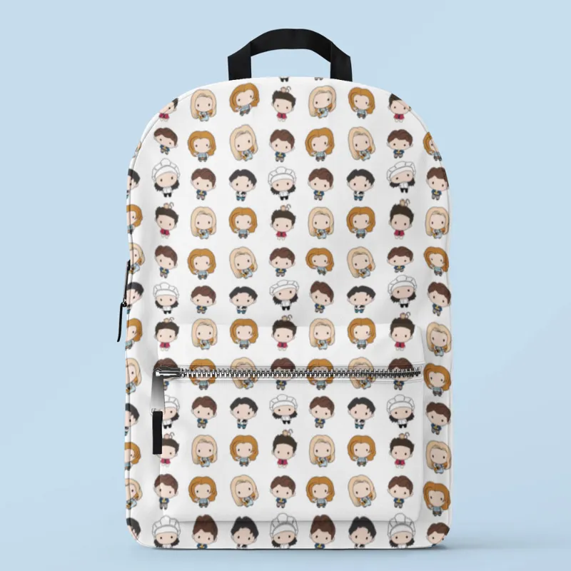 The Banyan Tee US All-Over Print Backpack - Friends Forever, full front view