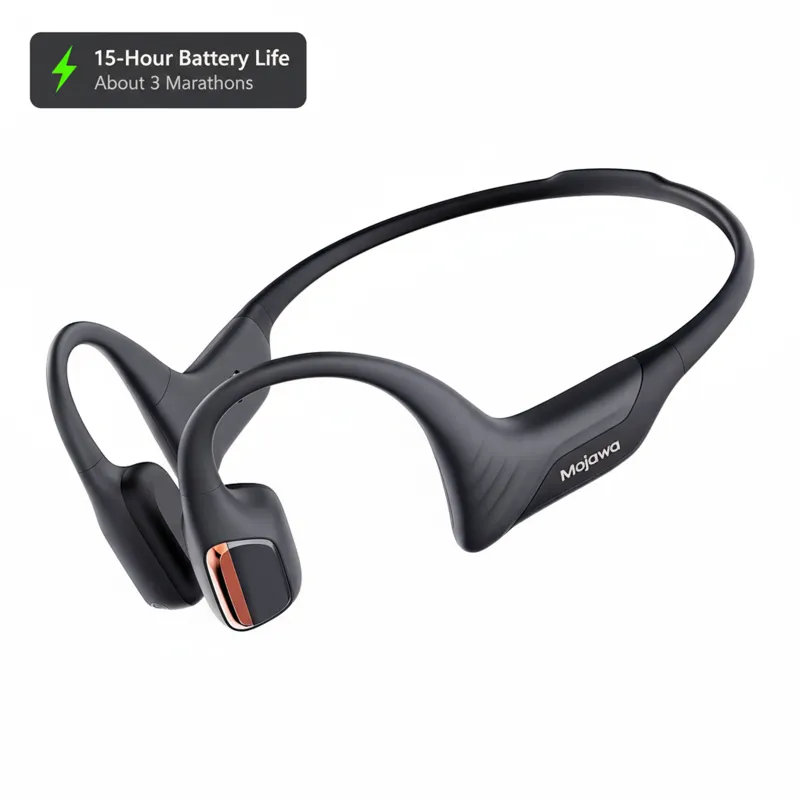 Mojawa Purra Run Long Battery Life Bone Conduction Headphones with wind noise reduction