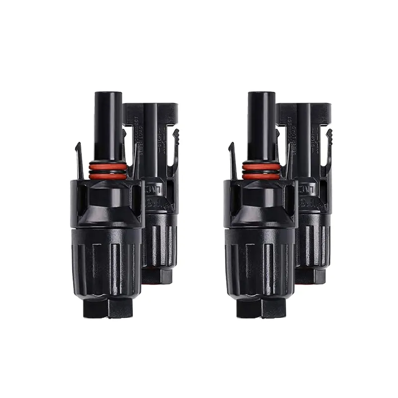 ACOPOWER 2 Pairs Male/Female Solar Connectors with red and black housings