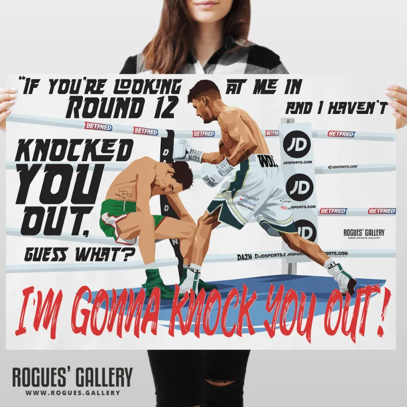 Rogues Gallery Leigh Wood knockout quote print signed limited edition