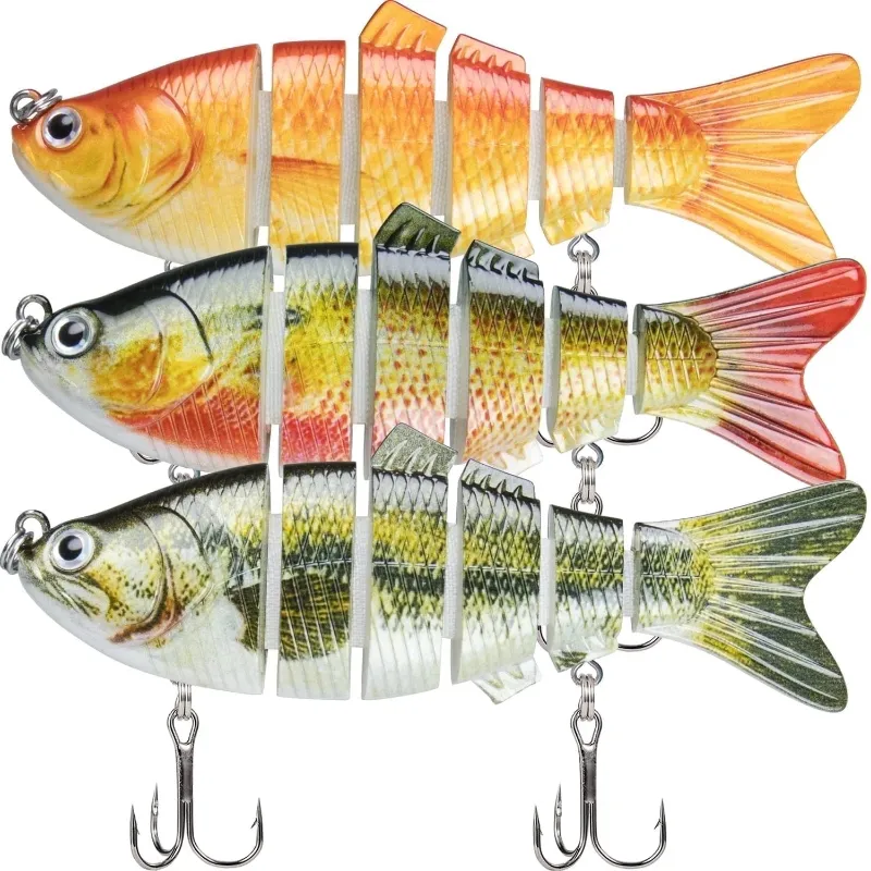 Truscend Fishing Easy Catch Swimmax 6-segment jointed swimbait with pearl coating and rattle