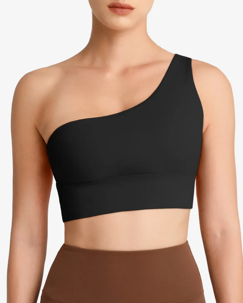 QUEENIEKE One Shoulder Sports Bra 232106, asymmetric shoulder design