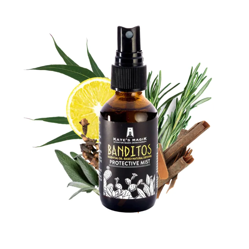 Kates Magik Banditos Bold Protection Grounded Confidence Protective Mist spray bottle with essential oils