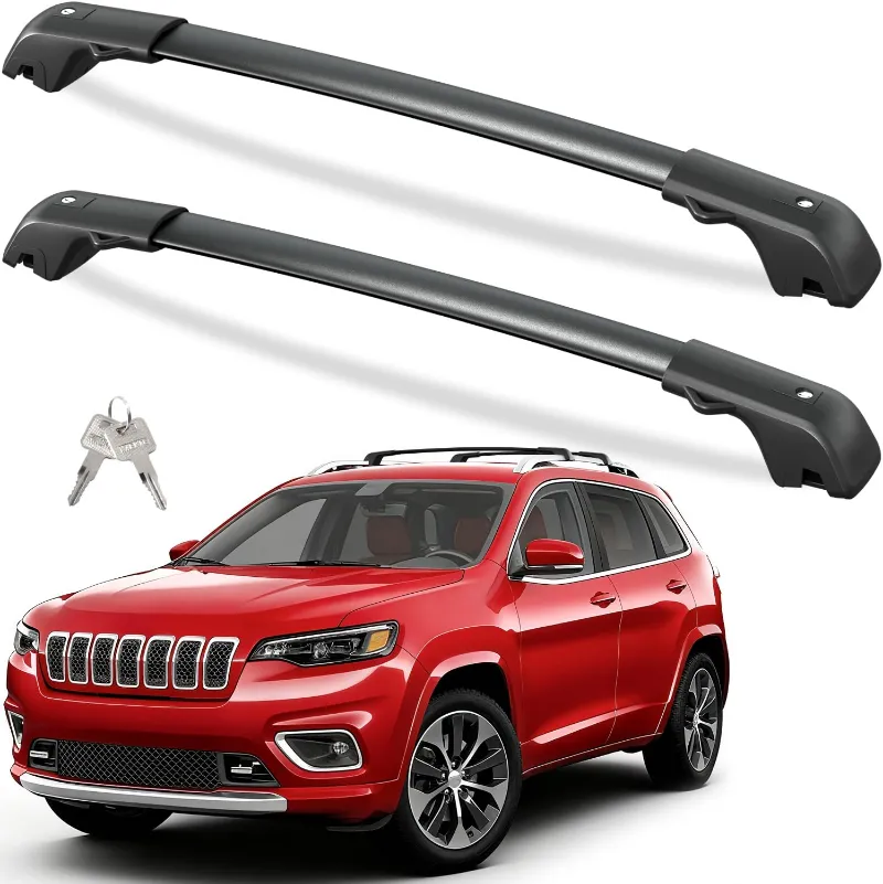 Tesstudio 300 lbs Lockable Roof Rack Cross Bars for Kia Carnival 2022-2026 on minivan roof