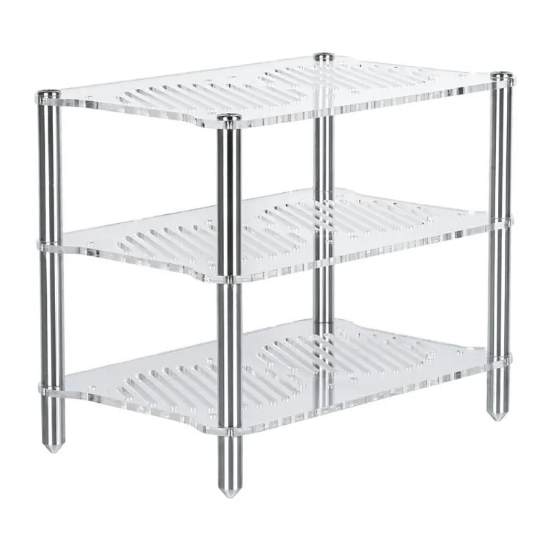 Fosi Audio 3-Layer Acrylic Rack for Audio Components with aluminum fittings