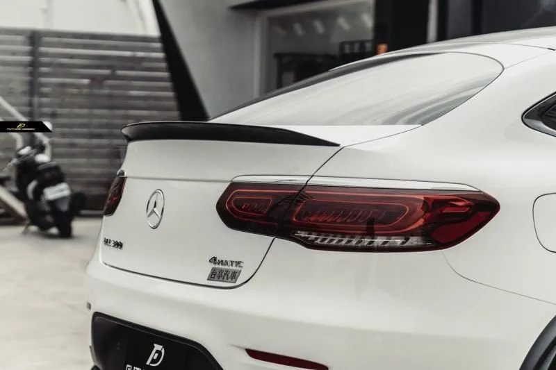 Twenty Two Tuning Aero Style Carbon Fiber Rear Spoiler Compatible With Mercedes GLC43 (C253) showing rear spoiler profile