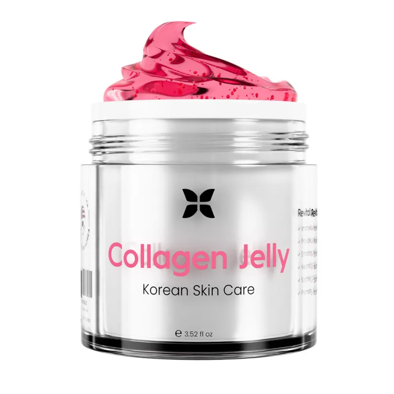 Revomadic Collagen Jelly cream jar shown open with jelly texture visible