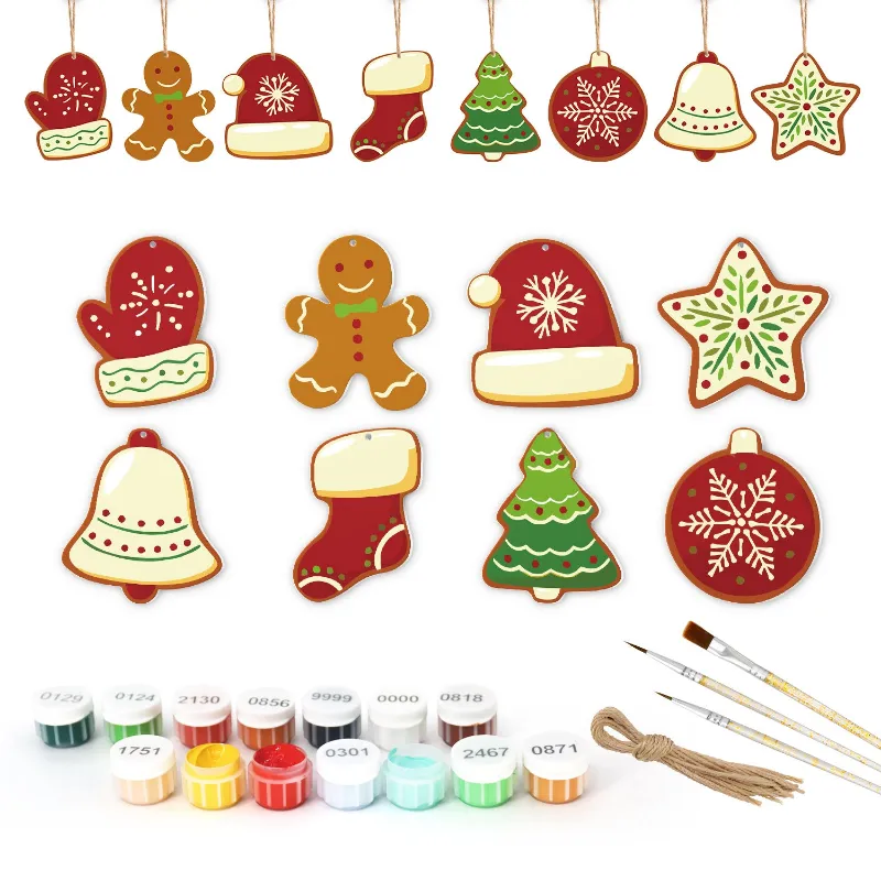 Maikoo Art Bell PBN Christmas Ornaments kit showing holiday bell design
