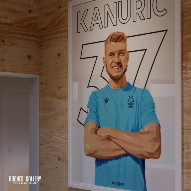 Rogues Gallery Adnan Kanuric Nottingham Forest Premier League name number print