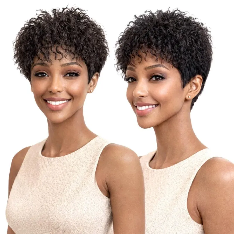 Hairsofly Shop Bobbi Boss Stunna Liora synthetic full wig, dark brown color shown