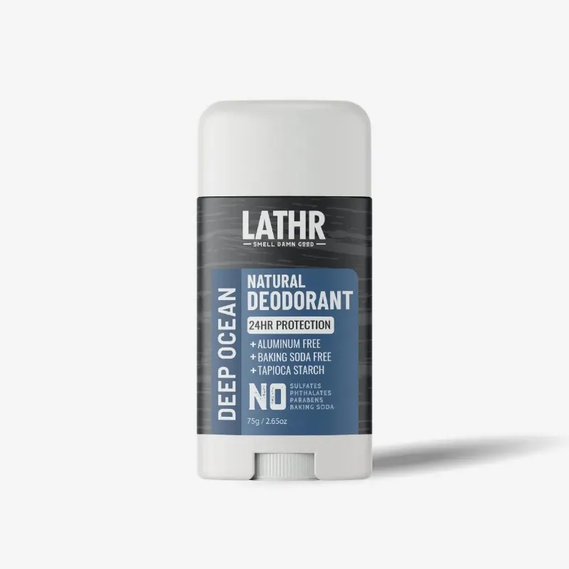 LATHR Natural Deodorant Deep Ocean in eco-friendly push-up container