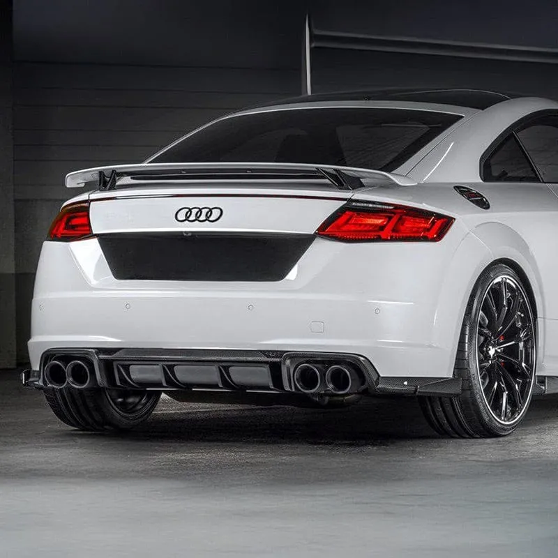 Twenty Two Tuning AV1 Style Carbon Fiber Rear Diffuser Compatible With Audi TTRS MK3 rear bumper view