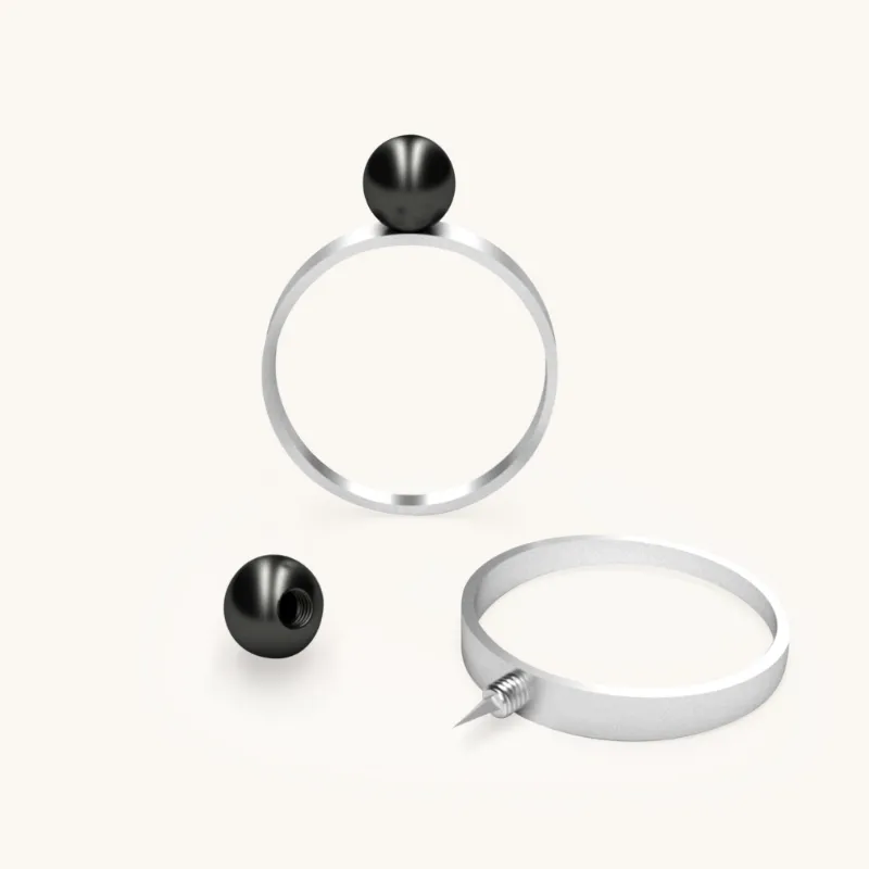 Defender Ring Minimalist in gold, rose gold, and black finishes